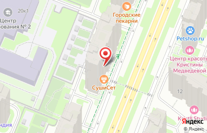 Суши-бар Сушисет в Санкт-Петербурге на карте