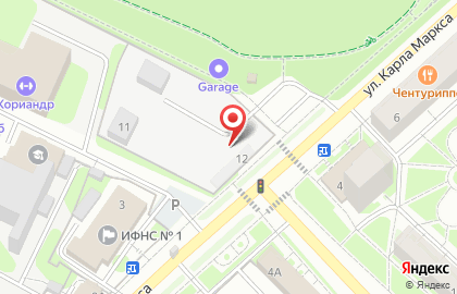 1C на улице Карла Маркса на карте
