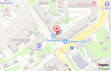 Супермаркет Пятёрочка в Вахитовском районе на карте