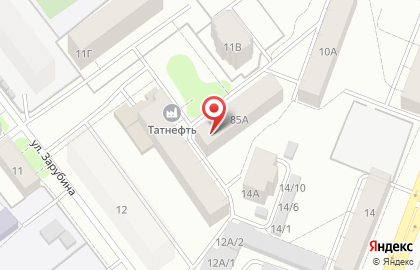 АЗС Татнефть на улице Зарубина на карте