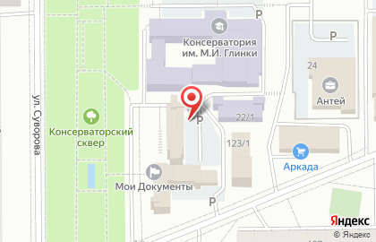 Автостоянка в Челябинске на карте