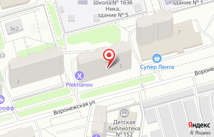 Парикмахерская на Воронежской улице на карте