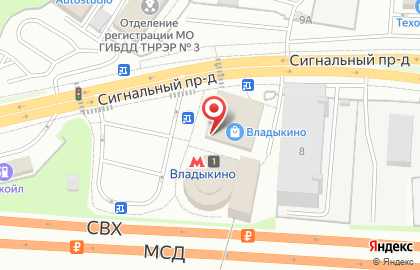 Салон сотовой связи МегаФон на метро Владыкино на карте