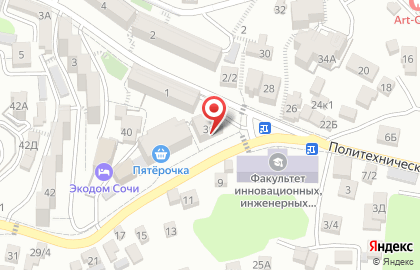 Универсам Коралл на Политехнической улице на карте