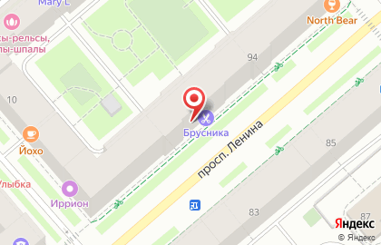 Салон красоты Брусника на проспекте Ленина на карте
