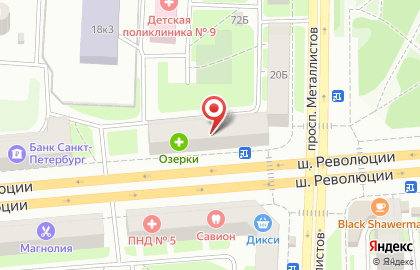 Банк ВТБ на шоссе Революции на карте