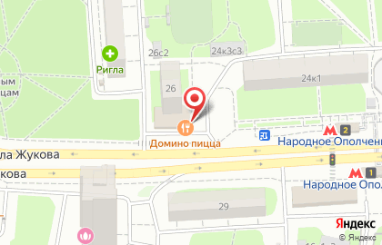 Пиццерия Domino`s Pizza на проспекте Маршала Жукова на карте