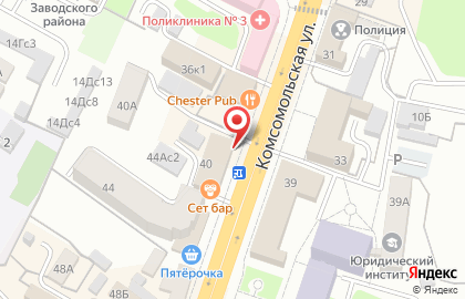 Банкомат Россия на Комсомольской улице, 40 на карте