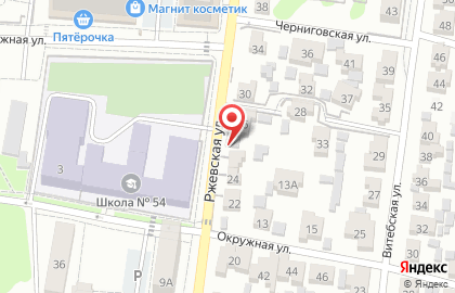 Магазин Алфавит в Левобережном районе на карте