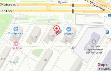 Киоск по продаже фруктов и овощей, Алексеевский район на улице Космонавтов на карте