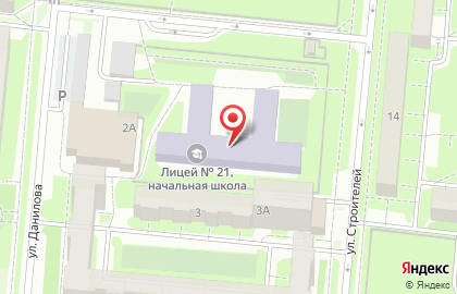 Лицей №21 на улице Строителей на карте