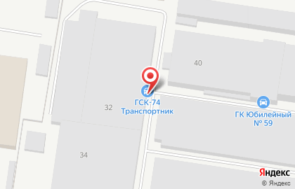Потребительско-эксплуатационный гаражный кооператив №74 Транспортник на карте