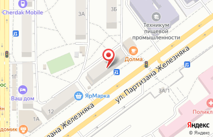 Кафе быстрого питания DёnDёner на улице Партизана Железняка на карте