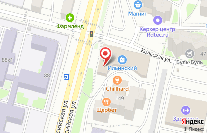 Ресторан Кухня в Октябрьском районе на карте