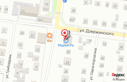 Супермаркет Мария-Ра на улице Дзержинского на карте