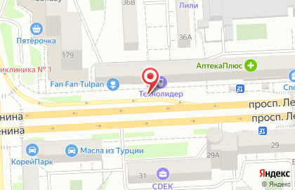 ООО Банк Нейва на проспекте Ленина на карте