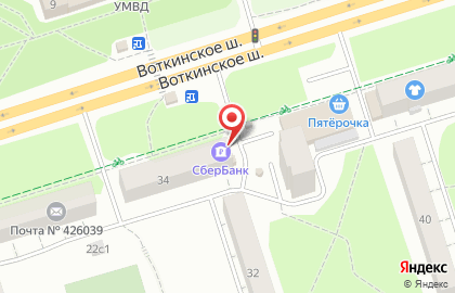 Федеральная сеть парикмахерских Прядки в Порядке на Воткинском шоссе на карте