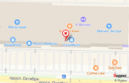 Мебельный салон Шатура на проспекте Октября на карте