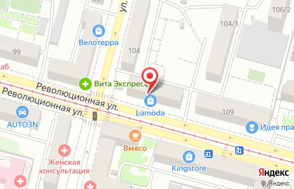 Интернет-магазин Lamoda на Революционной улице на карте