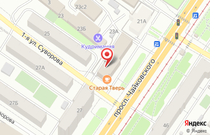 Производственная компания Tiflografika на проспекте Чайковского на карте