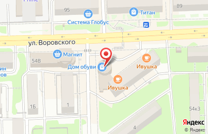 Торговый центр Дом обуви на улице Чапаева на карте