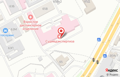 Владимирское бюро судебно-медицинской экспертизы на Большой Нижегородской улице на карте