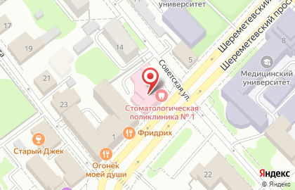 Стоматологическая поликлиника № 1 в Иваново на карте