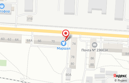 Магазин снаряжения и одежды для военнослужащих Маршал на карте