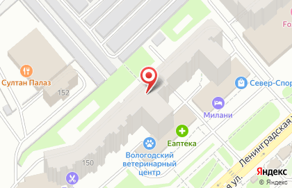 Зубной лекарь на улице Ленинградской на карте