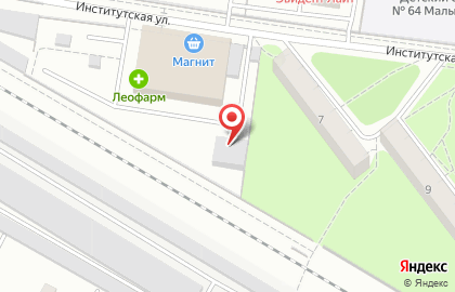 Автомоечно-шиномонтажный комплекс на Институтской улице на карте