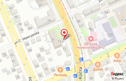 Супермаркет Пятерочка на проспекте Коста на карте