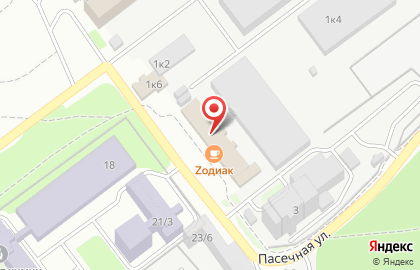 Кафе Zodiak в Советском районе на карте