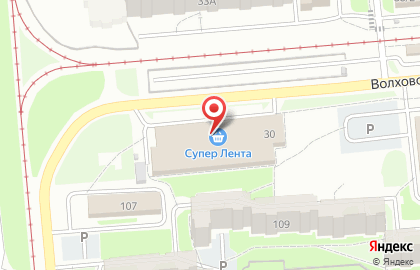 Супермаркет Лента в Новосибирске на карте