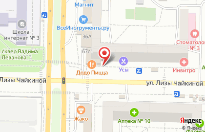 ЗАО Банк Русский Стандарт на улице Лизы Чайкиной на карте