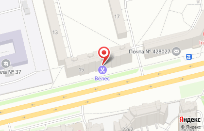 Парикмахерская Велес в Чебоксарах на карте