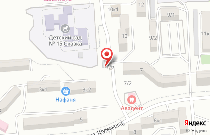 Продовольственный магазин Любимый на улице Шумакова на карте