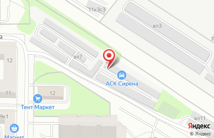 Гаражный кооператив АСК Сирена на карте