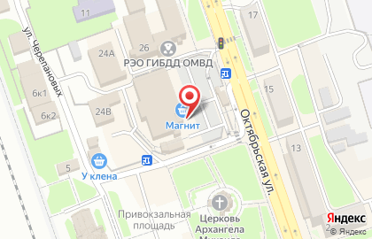 Торговый комплекс Ника на Октябрьской улице в Новоалтайске на карте