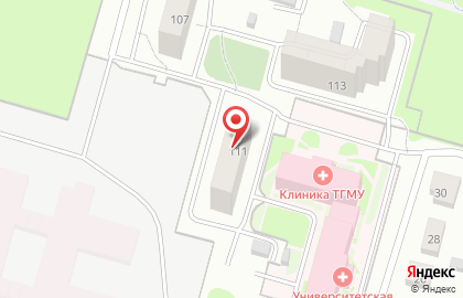 Общежитие ТГМА на Петербургском шоссе на карте