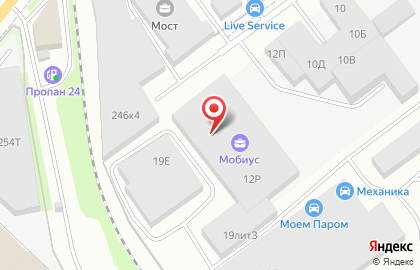 Склад индивидуального хранения Мобиус на улице Емельянова на карте