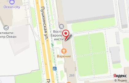 Ресторан быстрого питания KFC на улице Пушкинская на карте