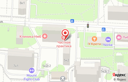 Клиника Частная практика на Болотниковской улице на карте