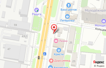 Киоск по продаже фастфудной продукции на проспекте Юных Ленинцев на карте