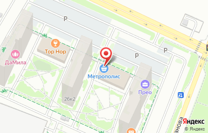 Супермаркет Метрополис в Тюмени на карте