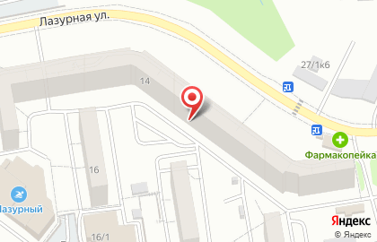 ТСЖ Лазурная 14 в Октябрьском районе на карте