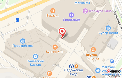 Торговый центр Заневский каскад 3 на карте