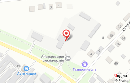 Алексеевское лесничество, ОКУ на карте