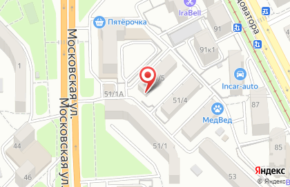 Автошкола Алан на Московской улице на карте