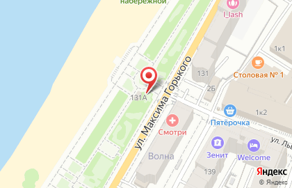 Киоск быстрого питания Карусель на улице Максима Горького на карте