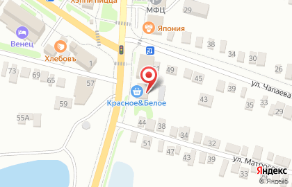 Супермаркет Красное & Белое на Советской улице на карте